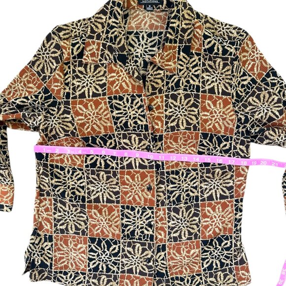 Notions Floral Mock Twinset Button Up - Picture 8 of 8